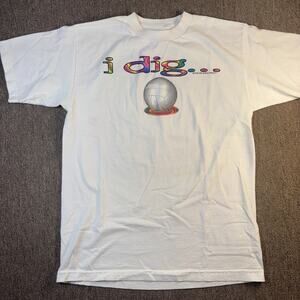 Vintage 1998 I Dig Volleyball T-shirt Medium Men’s Girl World USA White